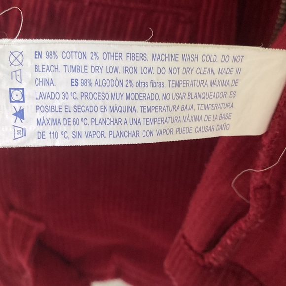 Fall corduroy zip up belted jacket size small Forever 21 mauve - Picture 4 of 5